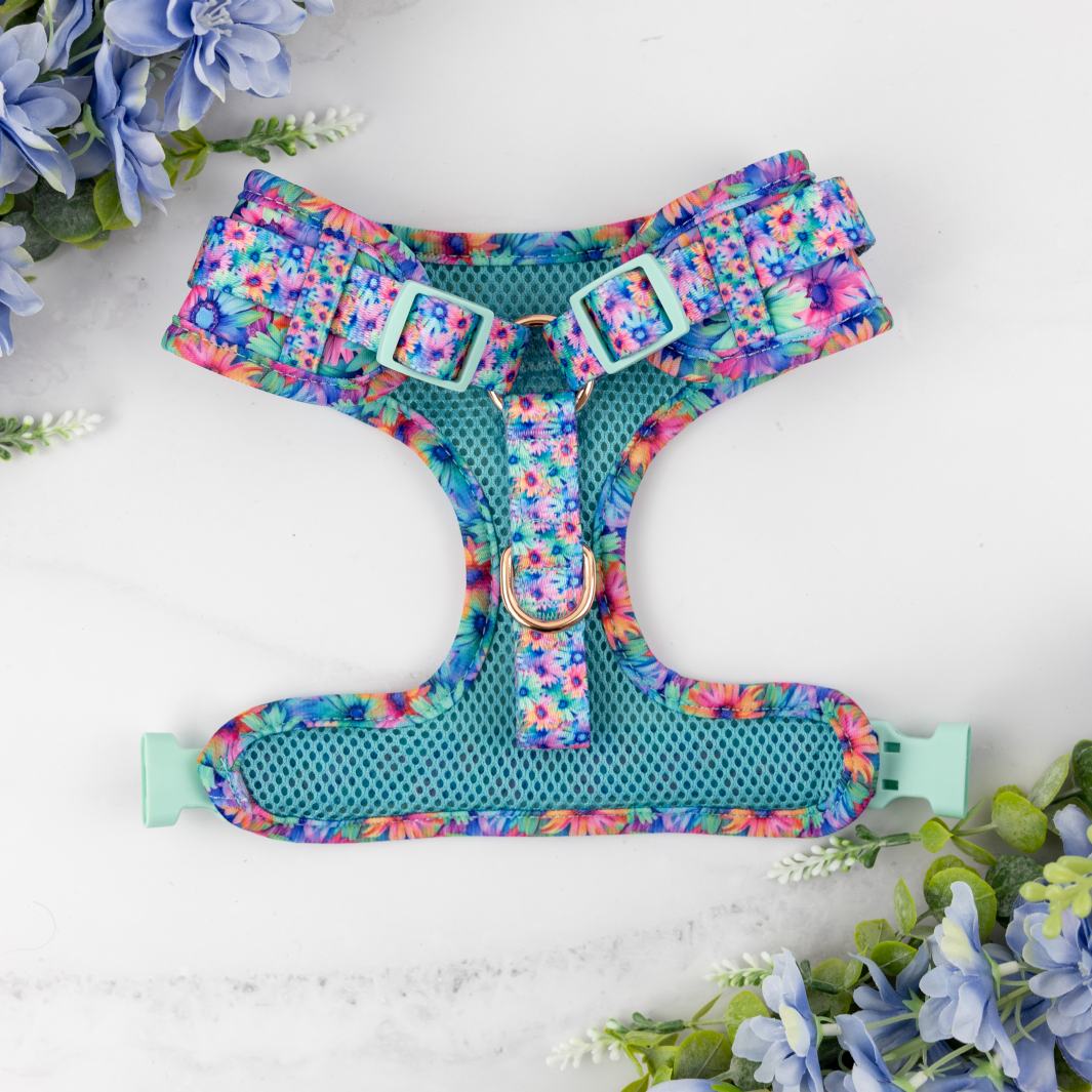 Underside of the Daydream Believer no-pull adjustable harness.