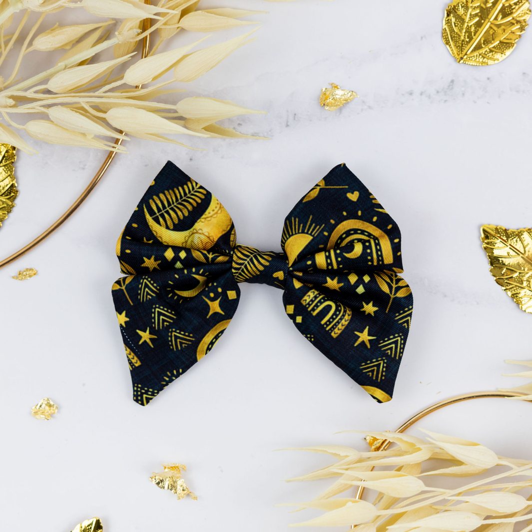 Midnight Sky cotton dog sailor bow tie.