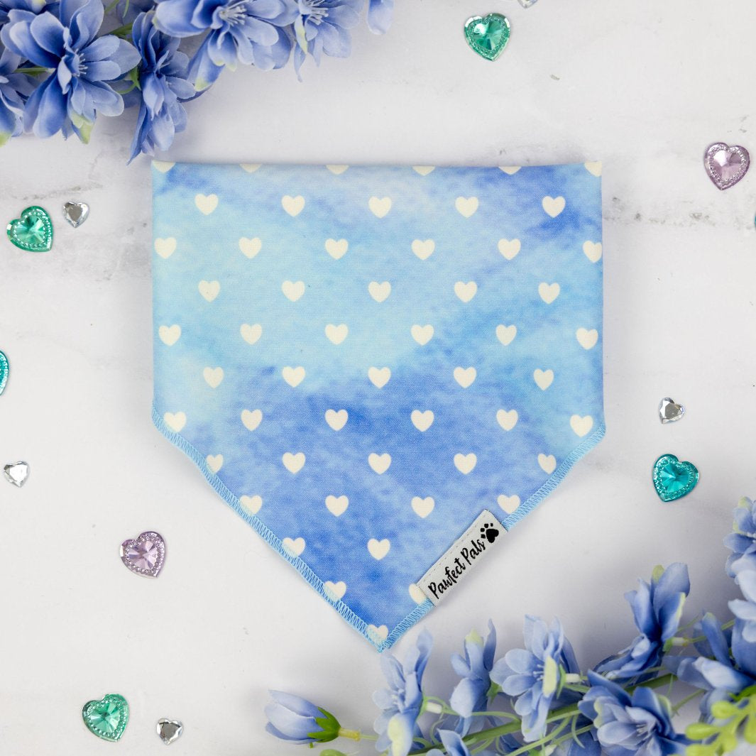 Once Upon a Flower - Hearts cotton dog bandana.