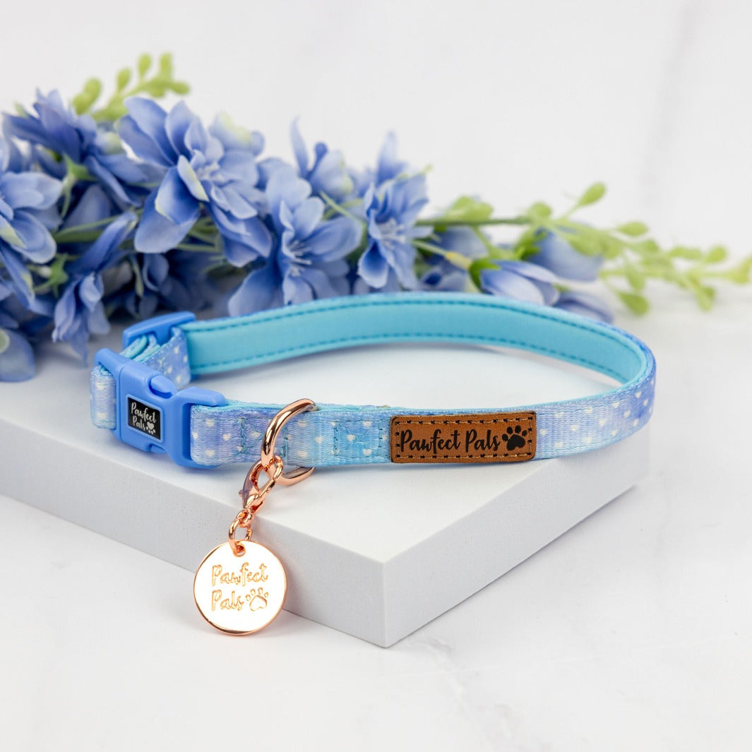 Once Upon a Flower - Hearts soft dog collar.