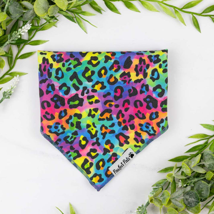 Wild Rainbow cotton bandana.