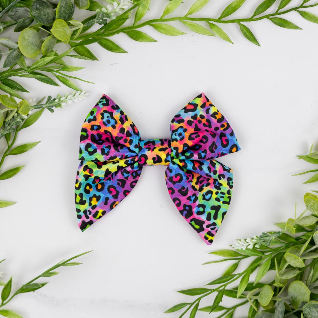 Wild Rainbow sailor bow tie.