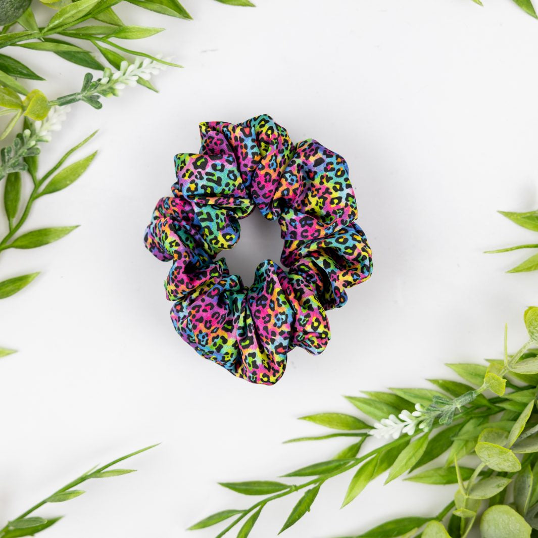 Wild Rainbow scrunchie.